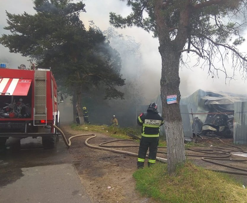 Пожар в хозяйственной постройке в городском округе Наро-Фоминск