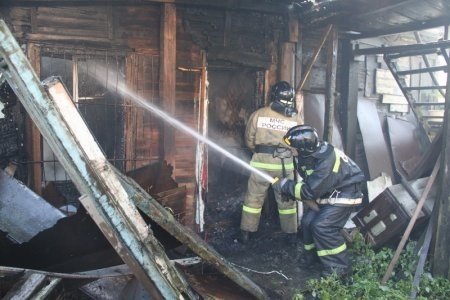 Пожар в хозяйственной постройке в городском округе Наро-Фоминский